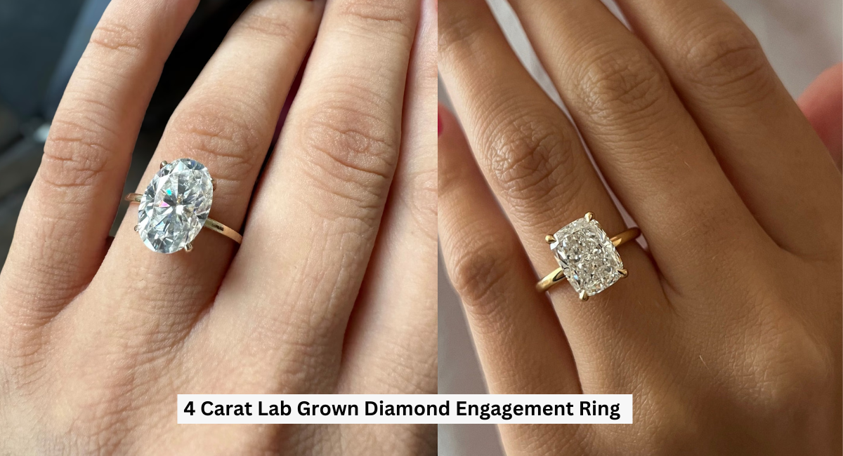 Stunning 4 Carat Lab Diamond Ring that Set the Fashion Ablaze