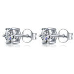 S03C (O03A) 6-Prong Round Stud Earrings - 2