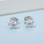 S03C (O03A) 6-Prong Round Stud Earrings - 3