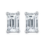S90K (T90D) Emerald Stud Earrings with Pendant - 2