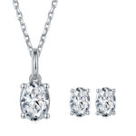 O90I (T90B) 4-Prong Oval Pendant - 2